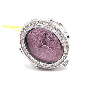 Invicta Mini Angel Ring Watch Pink Dial Silver Crystal